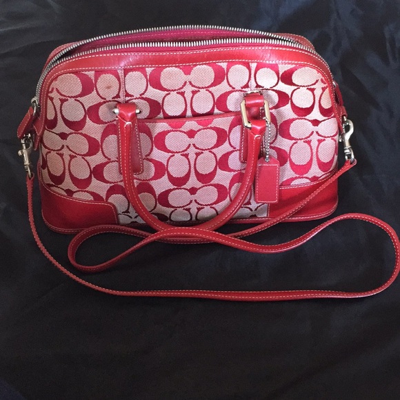 Coach Handbags - Red Coach over the Shoulder Bag